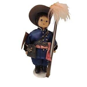 Vtg Springford Union Doll Children of the Civil War 9.5" Porcelain W/Tag & Stand